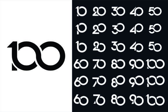 Creative Number 10 to 100 Logo Designs: A Modern Toolkit for Brand Identity