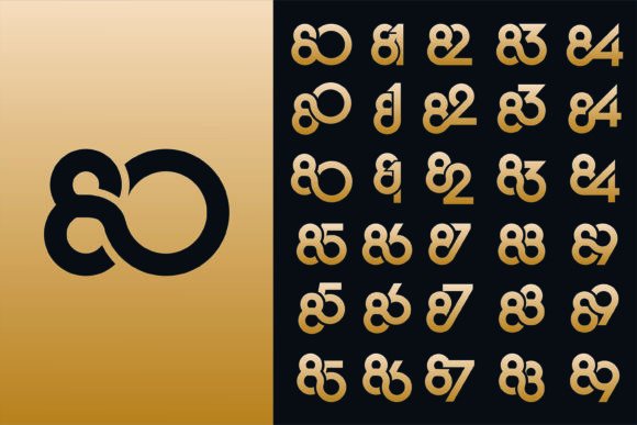 Creative Number 80 to 89 Logo Designs: An Evaluation Guide