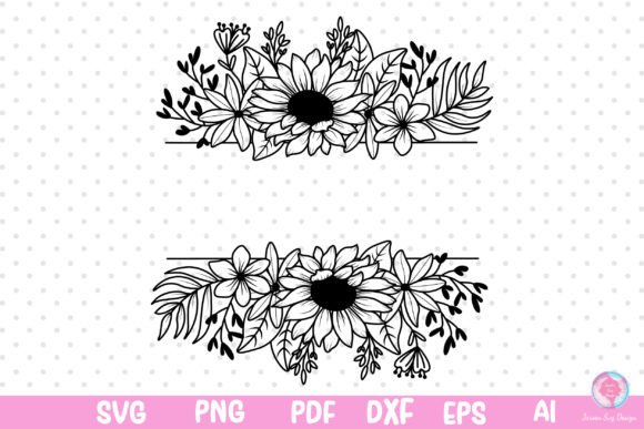 Floral Border Svg & Flower Monogram Svg Guide