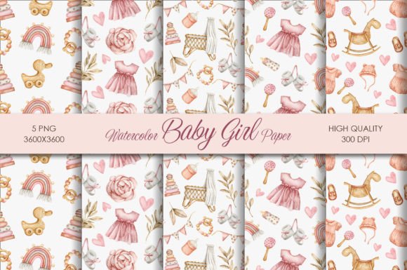 Pink Baby Girl Seamless Pattern: A Versatile Design Resource for Creators and Professionals