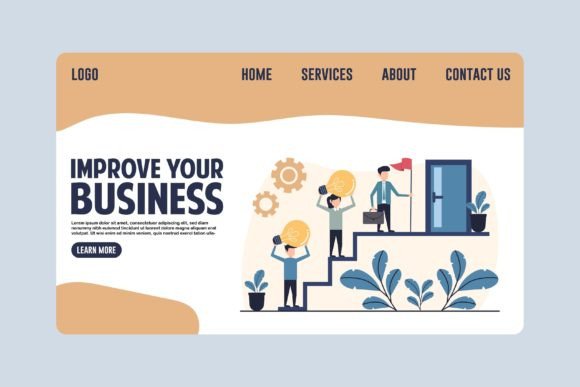 Professional Business Landing Page Design: The Power of 100% Vector Graphics