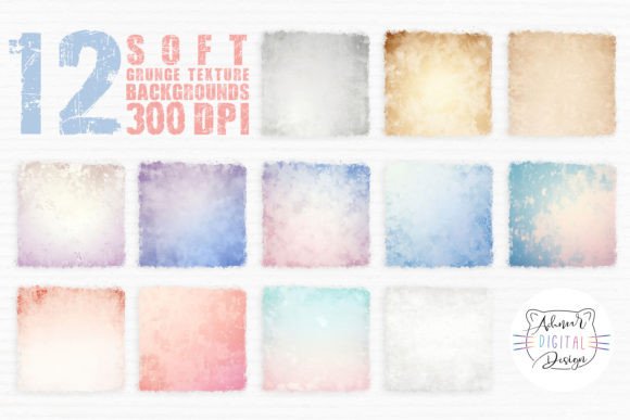 Soft Grunge Texture Backgrounds for Design