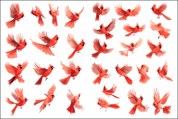 Unlocking Creativity with the Cardinal Bird Vector Elements Set